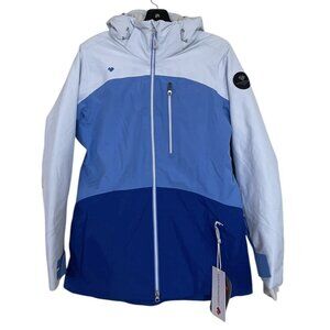 Obermeyer Jacket Coat Womens Size 4 Blue Ski Snowboard Snow Hooded First Chair